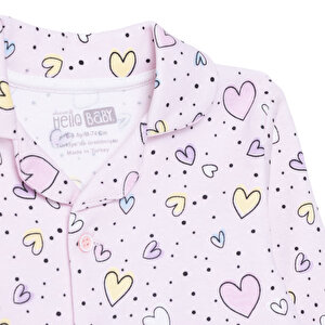 Kız Bebek Uzun Kol Pijama Takımı İnterlok Gömlek Yaka Uzun Kol Reçme Paça Kız Bebek Uzun Kol Pijama Takımı İnterlok Gömlek Yaka Uzun Kol Reçme Paça