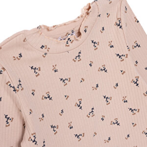 Kız Bebek Uzun Kol Tshirt Kaşkorse Bisiklet Yaka Uzun Kol