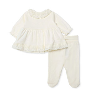 Kız Bebek Yenidoğan Ceremony 5li Askı Hastane Çıkışı İnterlok Fırfırlı Yaka Uzun Kol Patikli Kız Bebek Yenidoğan Ceremony 5li Askı Hastane Çıkışı İnterlok Fırfırlı Yaka Uzun Kol Patikli