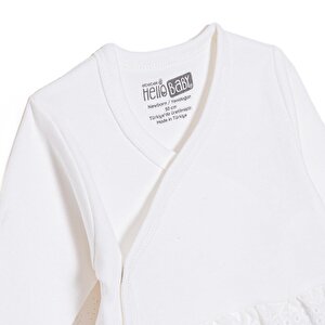 Kız Bebek Yenidoğan Mevlüt Kıyafeti İnterlok Bisiklet Yaka Uzun Kol Patikli Paça