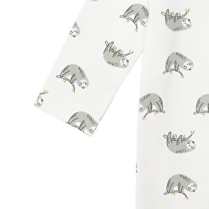 Kız Bebek Yenidoğan Patikli Tulum İnterlok Bisiklet Yaka Uzun Kol Patikli Paça