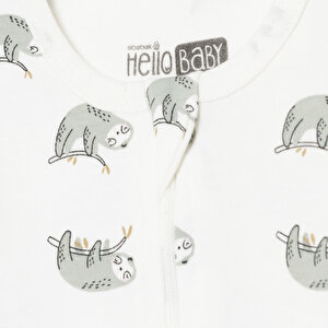 Kız Bebek Yenidoğan Patikli Tulum İnterlok Bisiklet Yaka Uzun Kol Patikli Paça