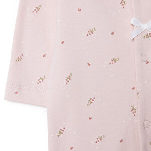 Kız Bebek Yenidoğan Tiny Florist Tulum-Şapka İnterlok Fırfırlı Yaka Uzun Kol Patikli Paça Kız Bebek Yenidoğan Tiny Florist Tulum-Şapka İnterlok Fırfırlı Yaka Uzun Kol Patikli Paça