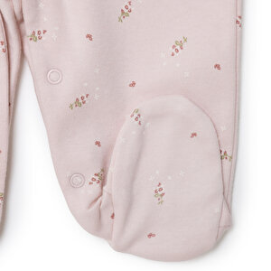 Kız Bebek Yenidoğan Tiny Florist Tulum-Şapka İnterlok Fırfırlı Yaka Uzun Kol Patikli Paça Kız Bebek Yenidoğan Tiny Florist Tulum-Şapka İnterlok Fırfırlı Yaka Uzun Kol Patikli Paça