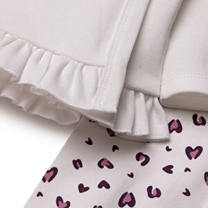 Kız Bebek Yenidoğan Zıbın-Şapka-Patikli İnterlok V Yaka Uzun Kol Patikli Paça