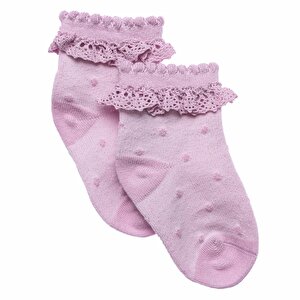 HelloBaby Dantelli Çorap, Ekru, 6-12 Ay