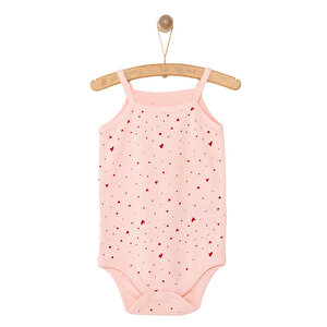 HelloBaby Kız İp Askılı Bod, Pembe, 3 Ay