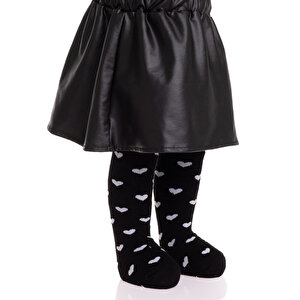 Kız Kalp Desenli Havlu Külotlu Çorap Kız Bebek