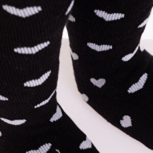 Kız Kalp Desenli Havlu Külotlu Çorap Kız Bebek