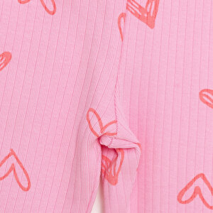 Kız Kalp Desenli İspanyol Paça Kaşkorse Tayt Kız Bebek Kız Kalp Desenli İspanyol Paça Kaşkorse Tayt Kız Bebek