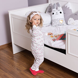 Kız Kedi Desenli Uzun Kol Pijama Takımı Kız Kedi Desenli Uzun Kol Pijama Takımı