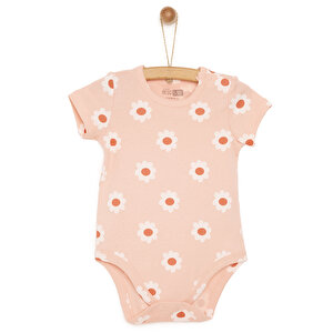HelloBaby Kız Kısa Kol Body, Pembe, 3 Ay
