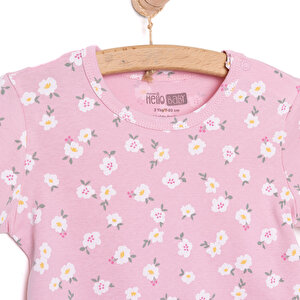 Çiçekli Kısa Kol Body