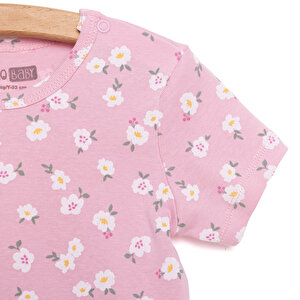 Çiçekli Kısa Kol Body