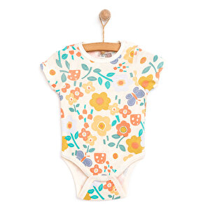 HelloBaby Kısa Kol Body, Ekru, 3 Ay