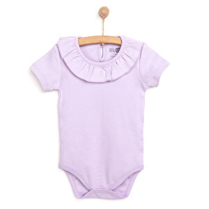 HelloBaby Kısa Kol Body, Lila, 3 Ay