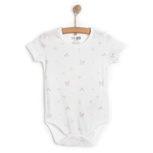 HelloBaby Kız Kısa Kol Body, Ekru, 3 Ay