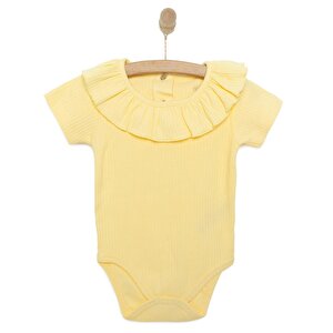 HelloBaby Kız Kısa Kol Body, Sarı, 3 Ay