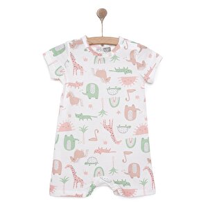 HelloBaby Kız Kısa Tulum, Ekru, 6 Ay