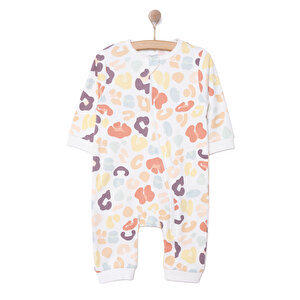 HelloBaby Kız Kız Dino Desen, Ekru, 6 Ay