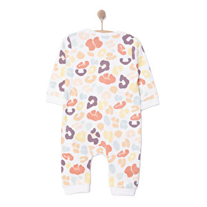 Kız Kız Dino Desenli Fermuarlı Patiksiz Tulum Kız Bebek