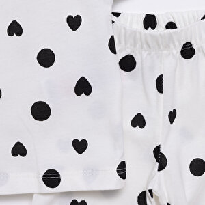 Kız Puantiyeli Kısa Kol Pijama Takımı Kız Puantiyeli Kısa Kol Pijama Takımı