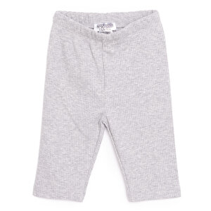 Kız Bebek Tayt Reçme Paça Gri Melanj