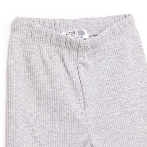 Kız Bebek Tayt Reçme Paça Gri Melanj