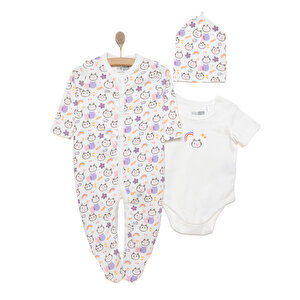 Kız Tulum-Body-Şapka Kız Bebek