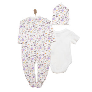 Kız Tulum-Body-Şapka Kız Bebek