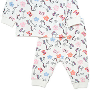 Kız Unicorn Desenli Uzun Kol Pijama Takımı Kız Unicorn Desenli Uzun Kol Pijama Takımı