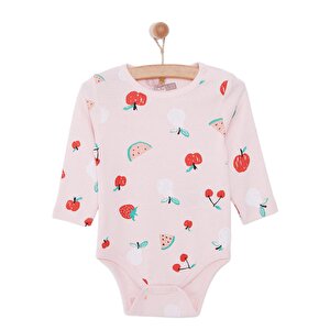 HelloBaby Kız Uzun Kol Body, Pembe, 3 Ay
