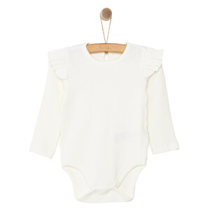 HelloBaby Kız Uzun Kol Body, Ekru, 3 Ay
