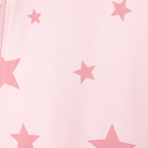 Kız Yıldız Desenli Fermuarlı Patiksiz Tulum