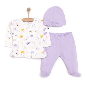 Kız Zıbın-Şapka-Patikli Alt Kız Bebek