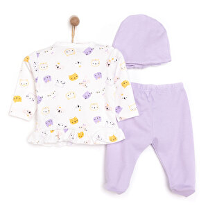 Kız Zıbın-Şapka-Patikli Alt Kız Bebek