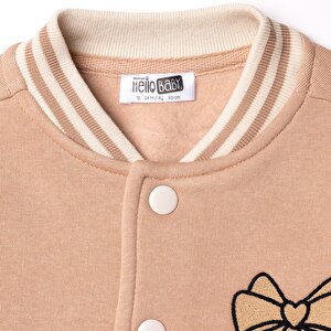 Kız Bebek Kolej Montları Üç İplik Hakim Yaka Uzun Kol