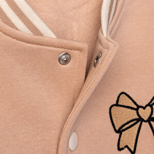 Kız Bebek Kolej Montları Üç İplik Hakim Yaka Uzun Kol