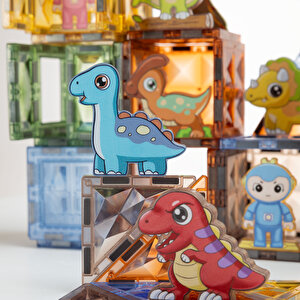 KRİSTAL MANYETİK TUĞLALAR DİNOZOR CENNETİ 116 PARÇA KRİSTAL MANYETİK TUĞLALAR DİNOZOR CENNETİ 116 PARÇA