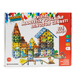 KRİSTAL MANYETİK TUĞLALAR DİNOZOR CENNETİ 116 PARÇA KRİSTAL MANYETİK TUĞLALAR DİNOZOR CENNETİ 116 PARÇA