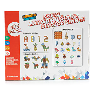 KRİSTAL MANYETİK TUĞLALAR DİNOZOR CENNETİ 116 PARÇA KRİSTAL MANYETİK TUĞLALAR DİNOZOR CENNETİ 116 PARÇA