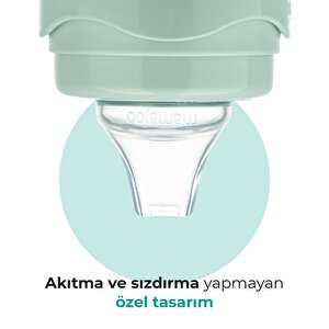 Kulplu Akıtmaz Alıştırma Bardaı 270ml Powder Green & Anti- kolik Uç