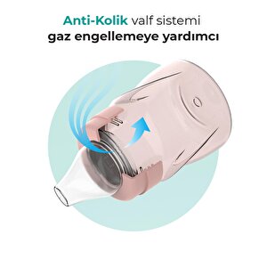 Kulplu Akıtmaz Eğitici Bardak 160 ml Powder Pınk & Anti-Kolik Uç