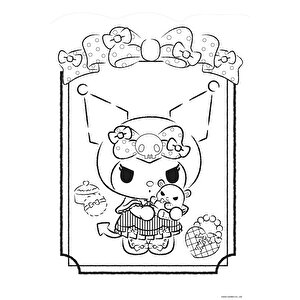 Kuromi Çok Boya Çıkartmalı Dev Boyama Kitabı