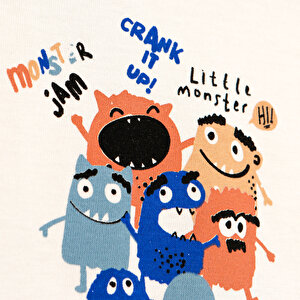 Little Monster Tshirt-Şort Erkek Bebek