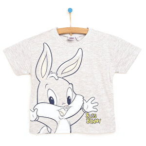 Maceraya Devam Bugs Bunny Lisanslı Erkek Bebek Baskılı Tshirt