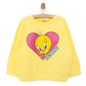 LooneyTunes Kız Sweatshirt, Sarı, 9 Ay