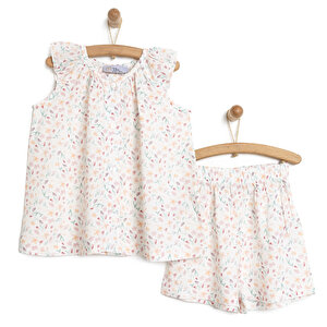 AtbTex Love Flowers Bluz-Şo, Ekru, 1 Yaş