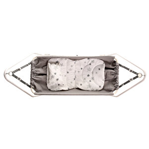 Marmaris Katlanır ve Sallanabilir Bebek Hamağı Gri