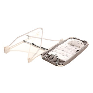 Marmaris Katlanır ve Sallanabilir Bebek Hamağı Gri